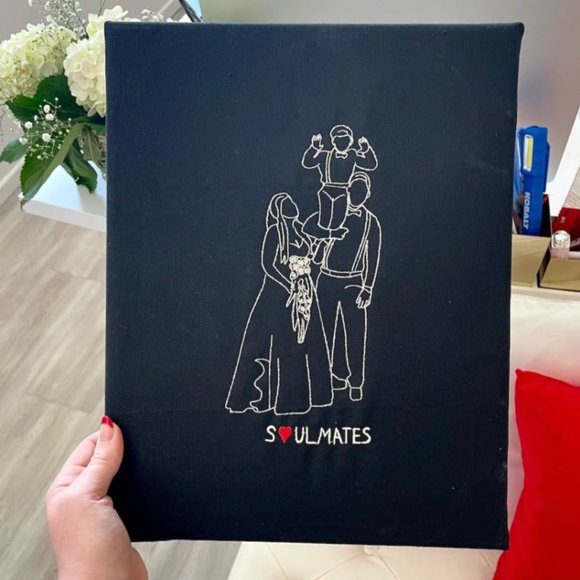 Custom Soulmate©Personalized Embroidery Canvas - Picture 2 of 3